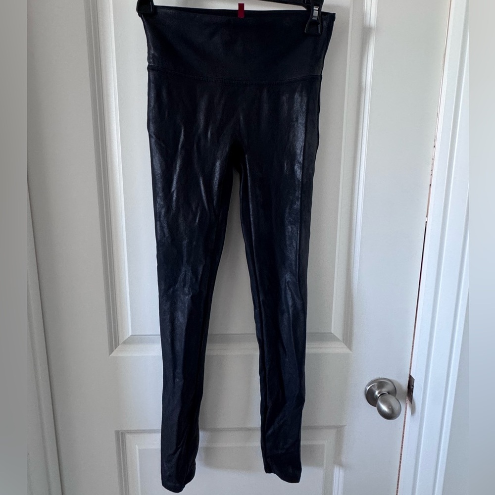 SPANX Shiny Black Leggings